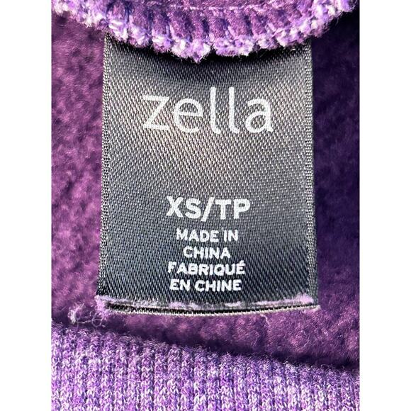 Zella Purple Snowdrift Asymmetrical Full Zip Sweater Shacket Size XS - Picture 6 of 10